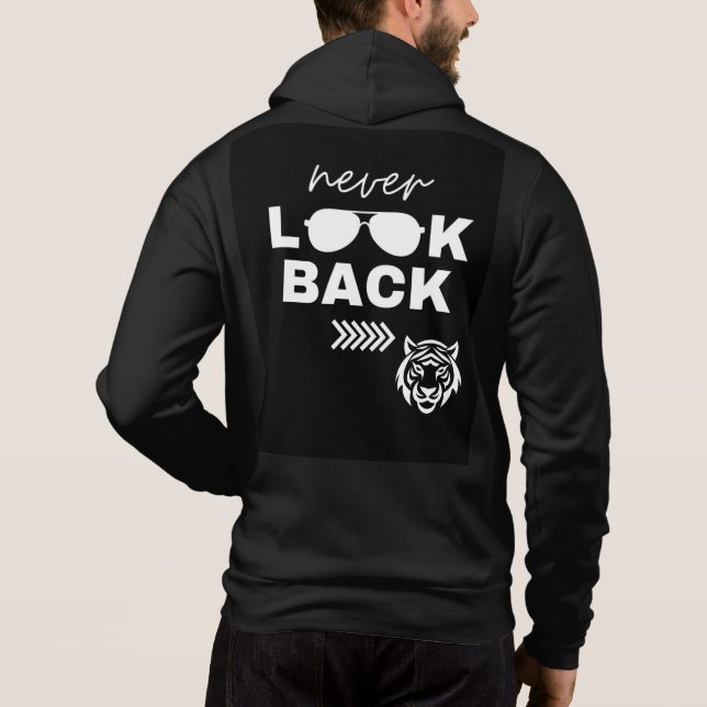 Pull À Capuche Bold Motivational Quote Black Hoodie (Dos)