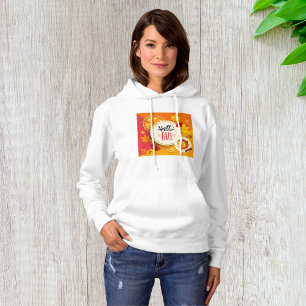 Pull À Capuche Bonjour automne Feuilles d'automne et Citrouille t