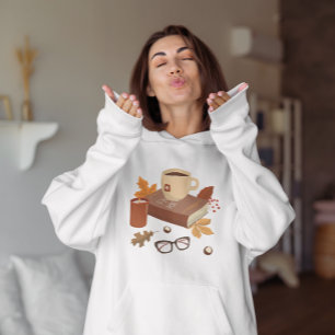 Pull À Capuche Bonjour Citrouilles, Automne Vibes d'automne