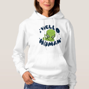Pull À Capuche Bonjour humain drôle d'alien