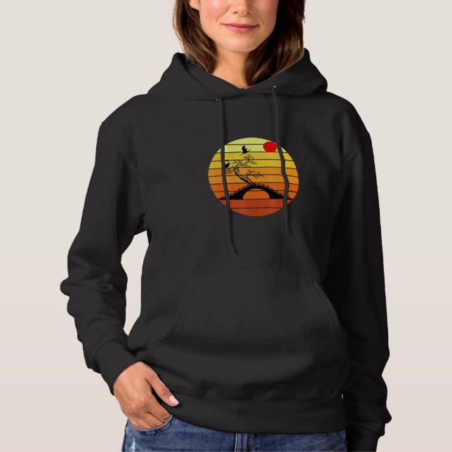 Pull À Capuche Bonsaï et coucher de soleil (Devant)