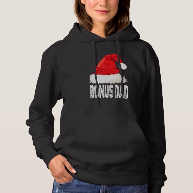 Pull À Capuche Bonus de Noël Papa Père Noël Chapeau Noël Famille  (Devant)