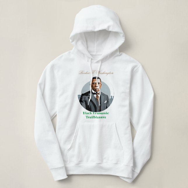 Pull À Capuche Booker T. Washington - Black Economic Trailblazers (Design devant)