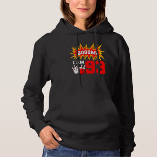 Pull À Capuche Boom I Am 93 Bowling Birthday Party Bowler Anniver