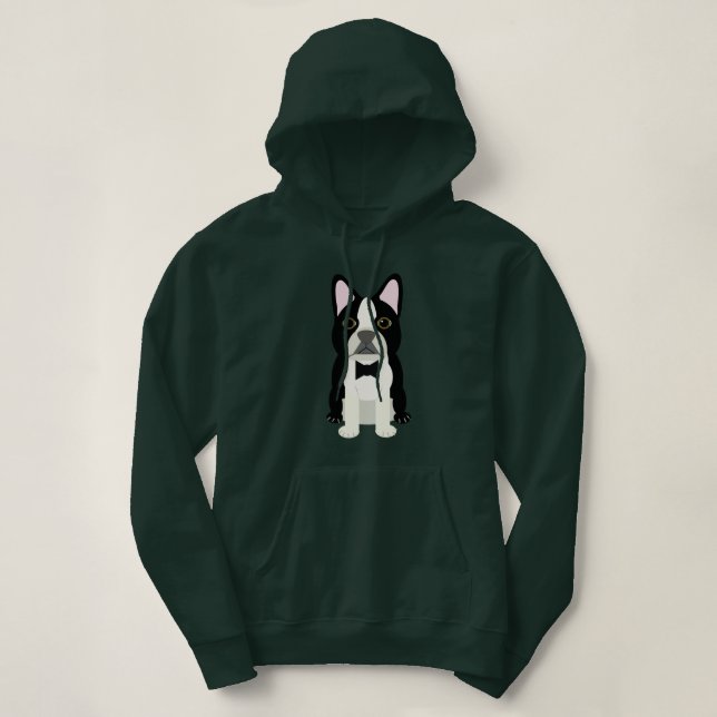 Pull À Capuche Boston Terrier  (Design devant)