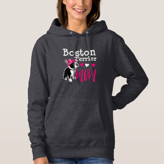 Pull À Capuche Boston Terrier Chien Maman Propriétaire Cute Funny