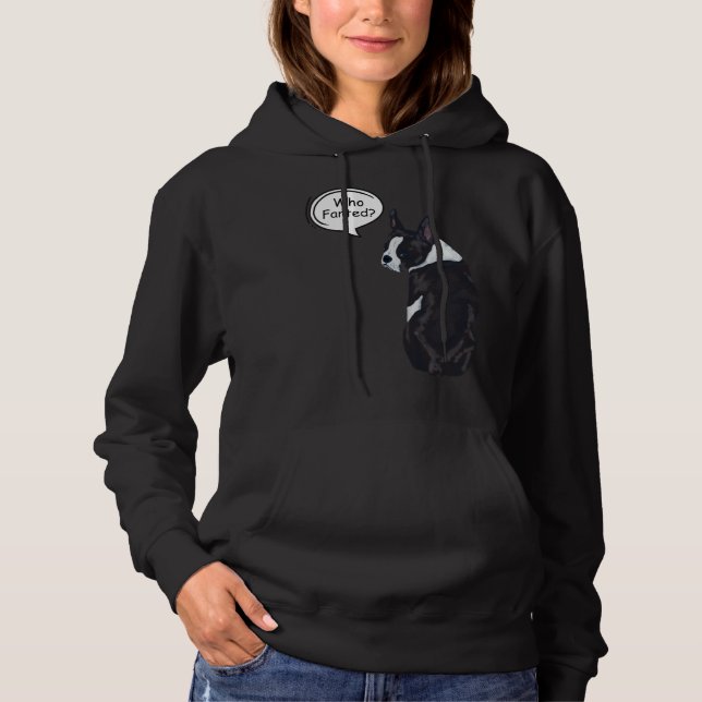 Pull À Capuche Boston Terrier qui a péter  1 (Devant)