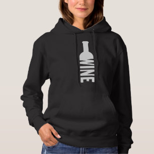 Pull À Capuche Bouteille De Vin Et Verre De Vin