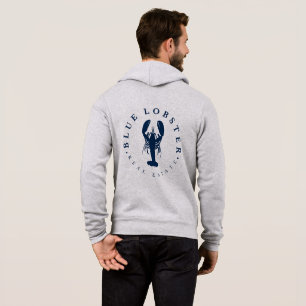 Pull À Capuche Bouton Immobilier Homard Bleu