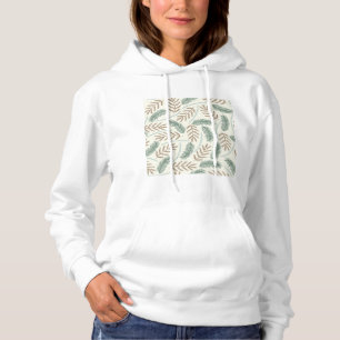 Pull À Capuche Branches de pin et de cèdre persistantes en motif