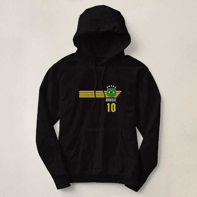 Pull À Capuche Brasil Brésil Seleção Brésil Soccer brésilien jers (Design devant)