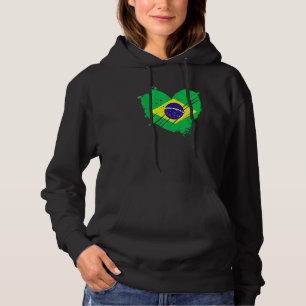 Pull À Capuche Brésil Drapeau J'Aime Il Est Dans Mon Adn Pour Les