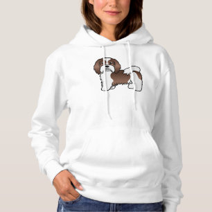 Pull À Capuche Brown Et Blanc Havanais mignon Dessin Cartographiq