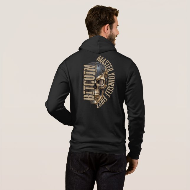Pull À Capuche BTC motivation | Skull | Bitcoin crypto  (Dos entier)