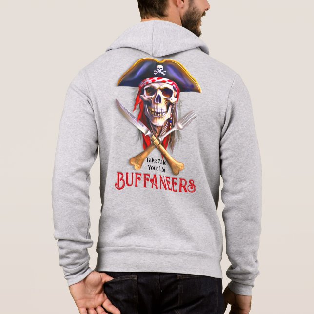 Pull À Capuche Buffaneers Pirate Skull "Emmène-moi à ton Lido" (Dos)