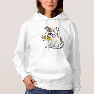 Pull À Capuche Bulldog avec morceau de pizza