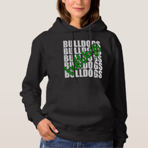 Pull À Capuche Bulldogs Green School Sports Fan Team Spirit