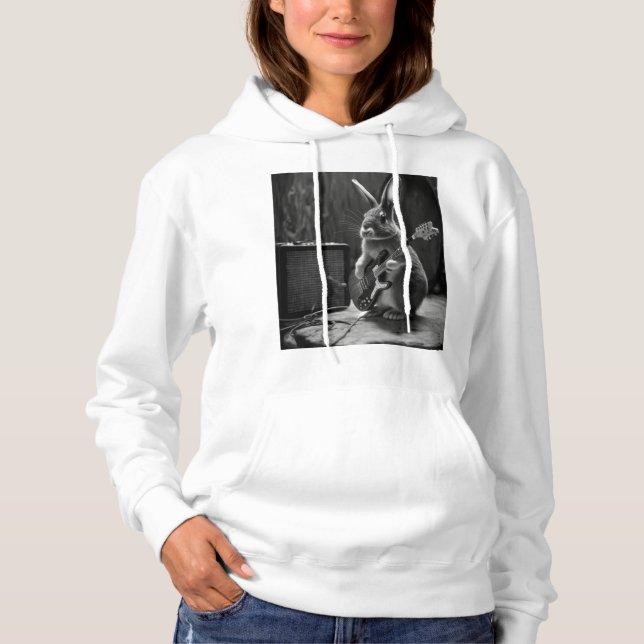 Pull À Capuche Bunny Jouer une guitare (Devant)