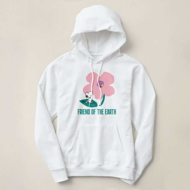 Pull À Capuche cacahuètes | Illustration Nature Rose Flower (Design devant)
