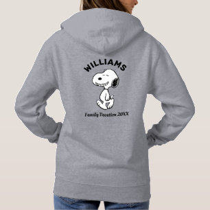 Pull À Capuche cacahuètes   Snoopy Famille Vacances