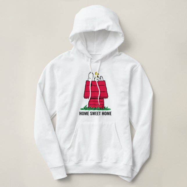 Pull À Capuche cacahuètes | Snoopy & Woodstock Doghouse (Design devant)