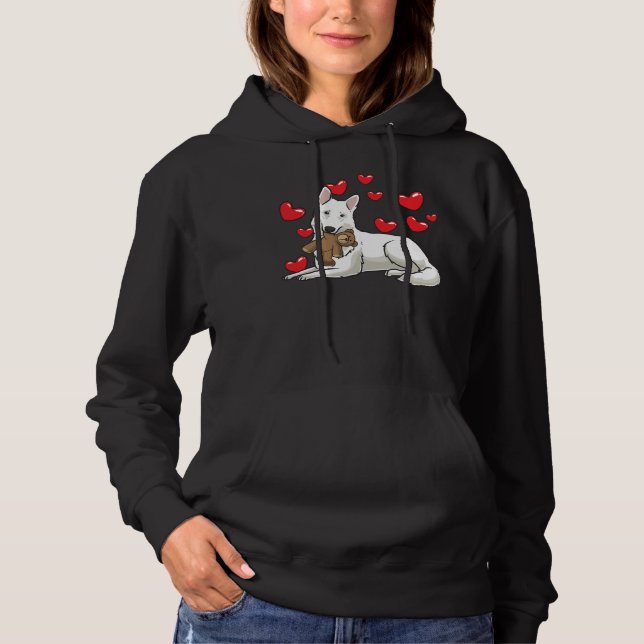 Pull À Capuche Cadeau de berger suisse blanc (Devant)
