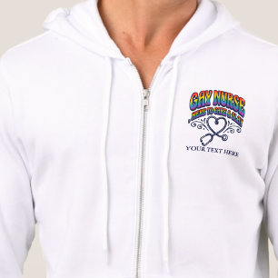 Pull À Capuche Cadeau personnalisé Fierté arc-en-ciel Infirmier G