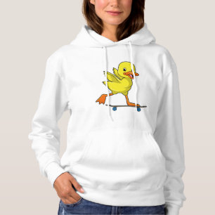 Pull À Capuche Canard comme patineur avec skateboard