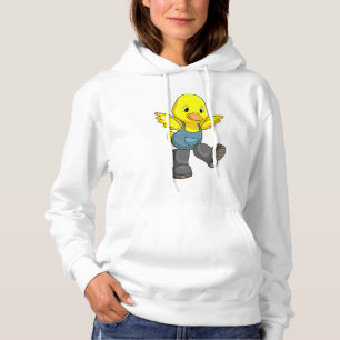 Pull À Capuche Canard en fermier avec des bottes