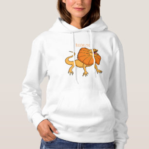Pull À Capuche Caricature de lézard à col frisé orange