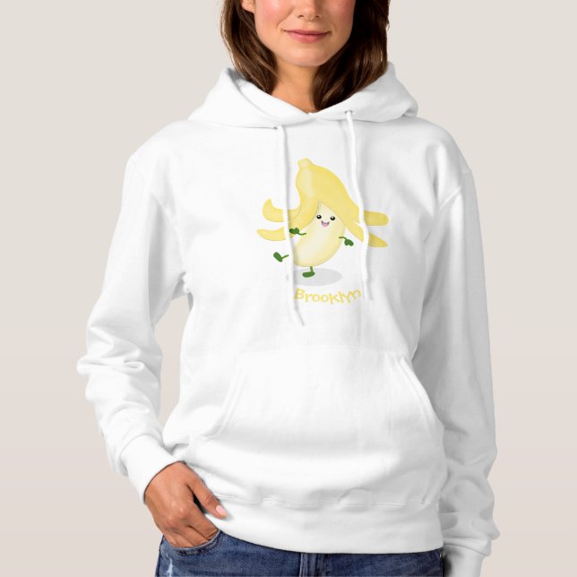 Pull À Capuche Caricature sur la banane de Cute kawaii (Devant)