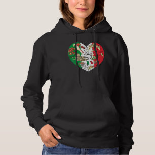 Pull À Capuche Carte du Drapeau italien mignon Coeur Italie Graph