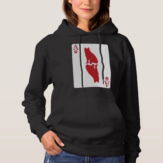 Pull À Capuche Carte Husky Sibérienne (Devant)