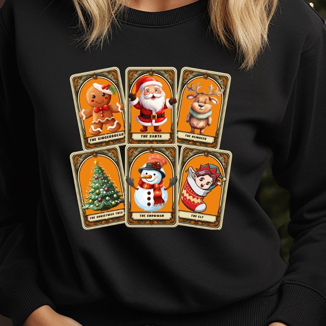 Pull À Capuche Carte Tarot Noël, Tarot de Noël (Créateur téléchargé)