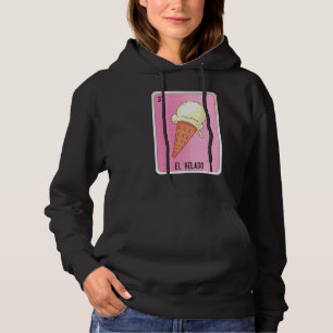 Pull À Capuche Cartes de loto de bingo d'argot mexicain El Helado