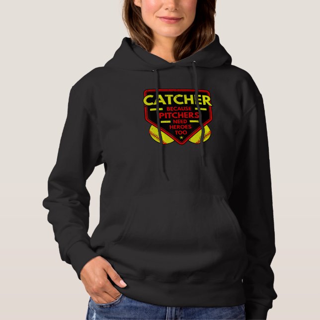 Pull À Capuche Catcher Parce Que Pitchers Softball Player Team Sp (Devant)