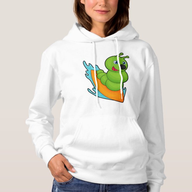 Pull À Capuche Caterpillar comme Surfer avec Surfer (Devant)
