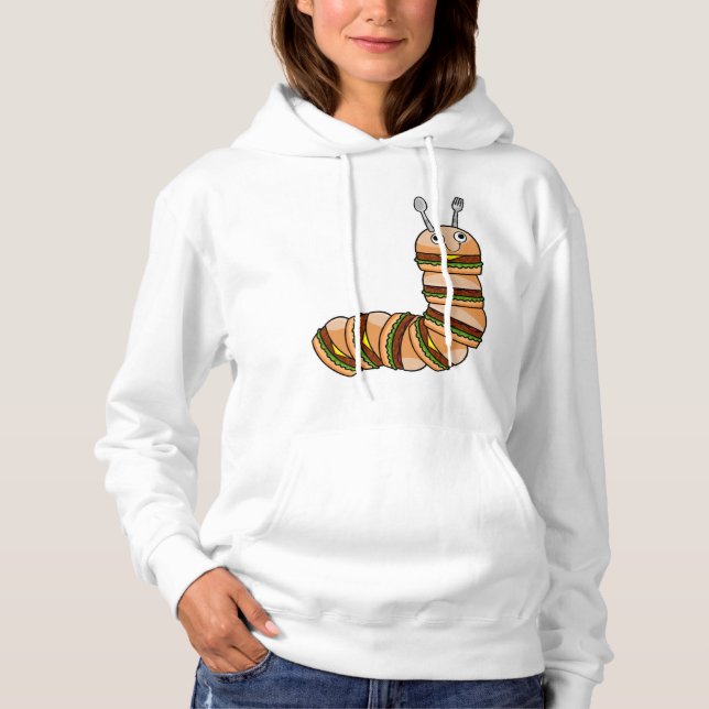 Pull À Capuche Caterpillar en Cheeseburger avec boeuf & salade (Devant)