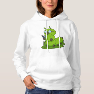 Pull À Capuche Caterpillar Nerd avec lunettes et livre