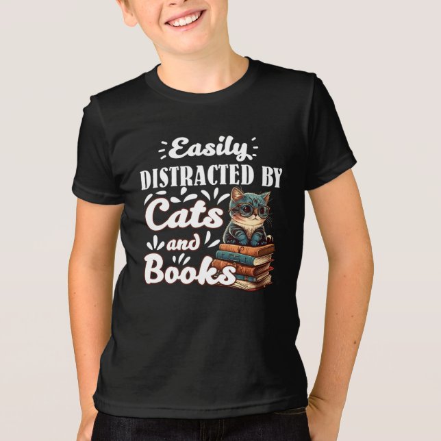 Pull À Capuche Cats and Books Bookworm Cat  Reading fans Catfans  (Devant)