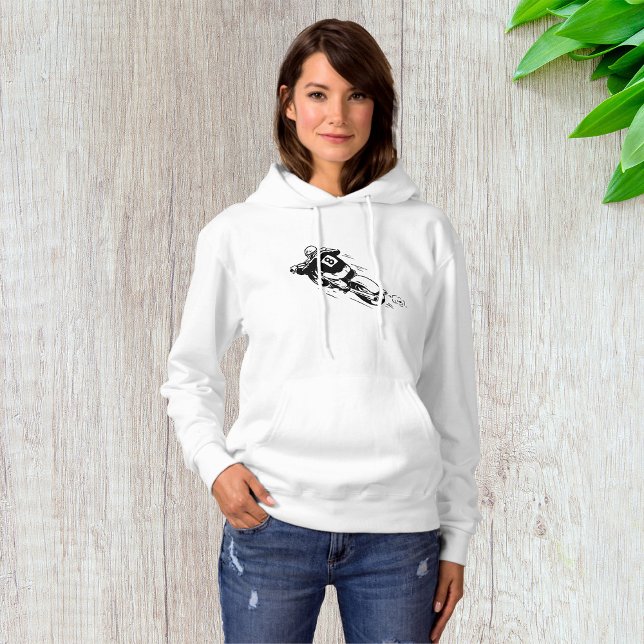 Pull À Capuche Cavalier de motocross numéro 8 moto rétro tout-ter (Créateur téléchargé)