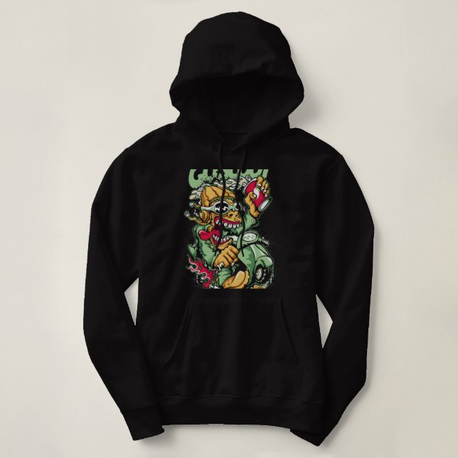 Pull À Capuche Cavalier Fou 🤯 (Design devant)