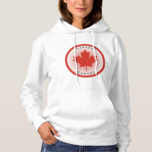 Pull À Capuche Cercle de feuille d'érable du Canada