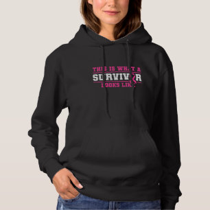 Pull À Capuche C'est à quoi ressemble un survivant Ruban rose