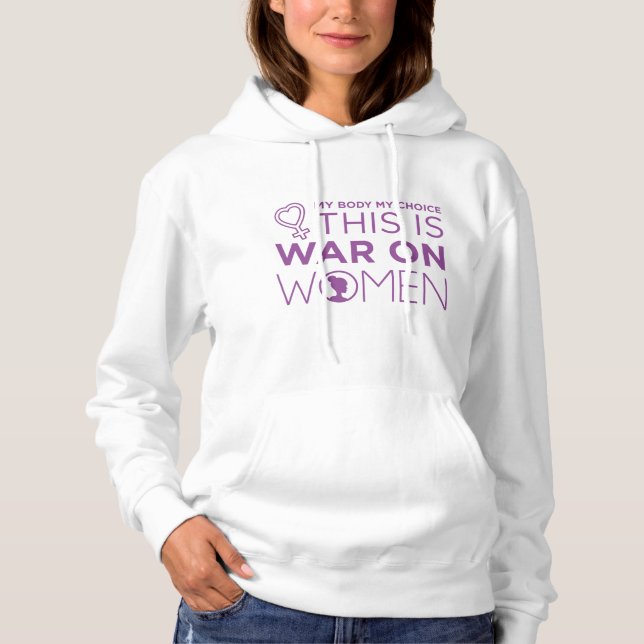 Pull À Capuche C'Est La Guerre Des Femmes (Devant)