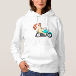 Pull À Capuche Champignons en moto avec moto