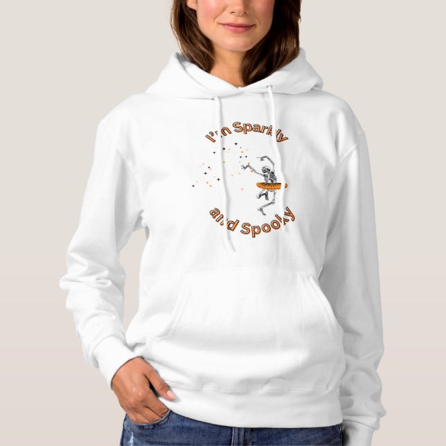 Pull À Capuche Chandail brillant et Éffrayant (Devant)
