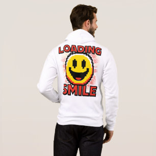 Pull À Capuche Chargement de Smile – Visage Sourire Rétro en Pixe