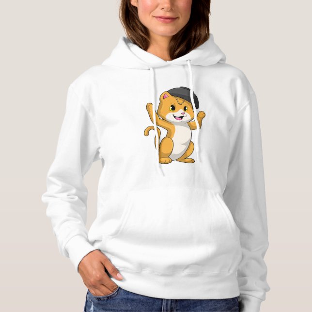 Pull À Capuche Chat avec bol de Ramen (Devant)