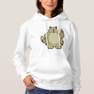 Pull À Capuche Chat avec crème glacée gaufre